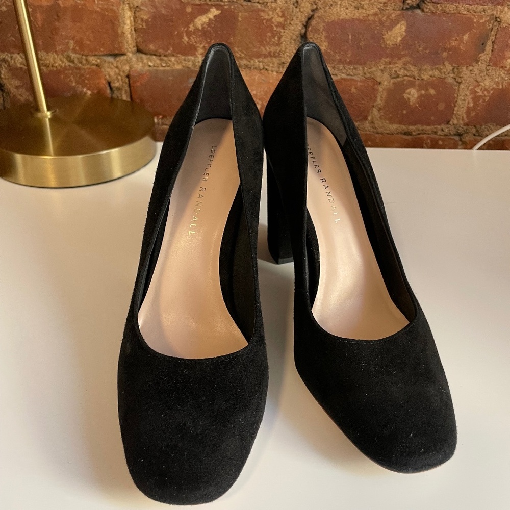 Loeffler Randall Phyllis Black Suede Pump - Picture 2 of 4